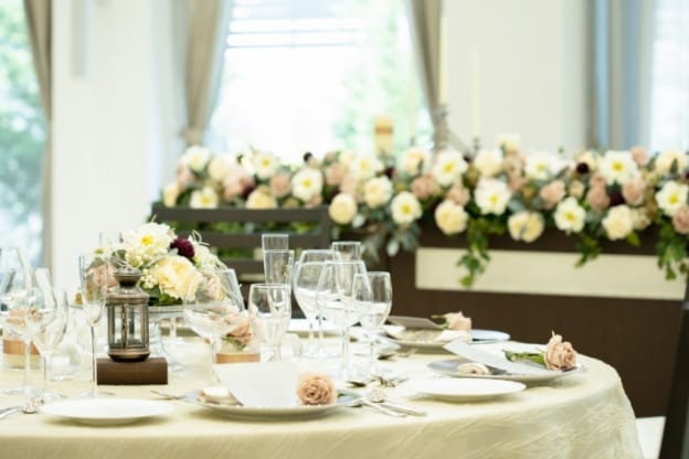 テーブルセッティングの写真