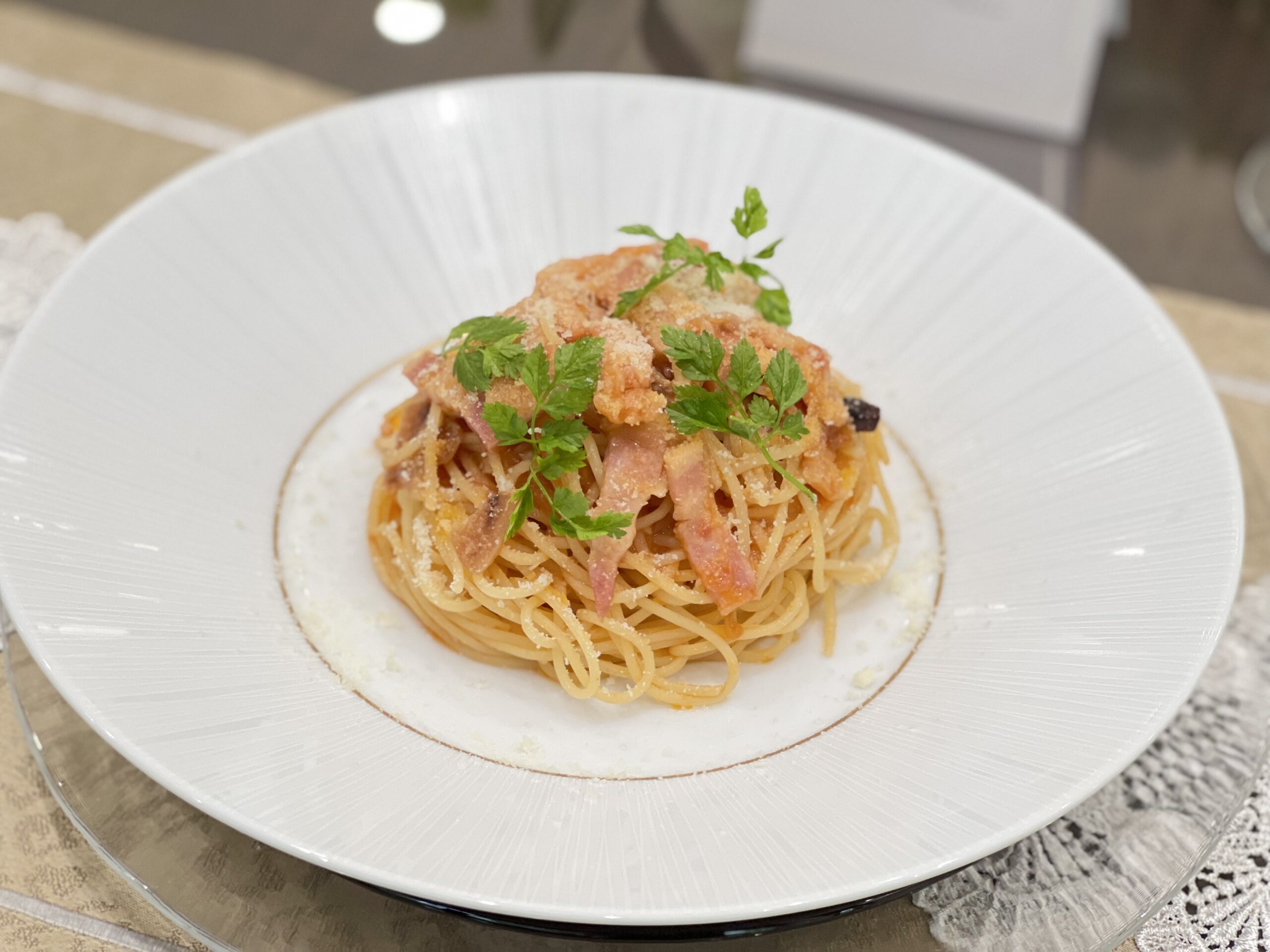 アサリと木の子の和風パスタ